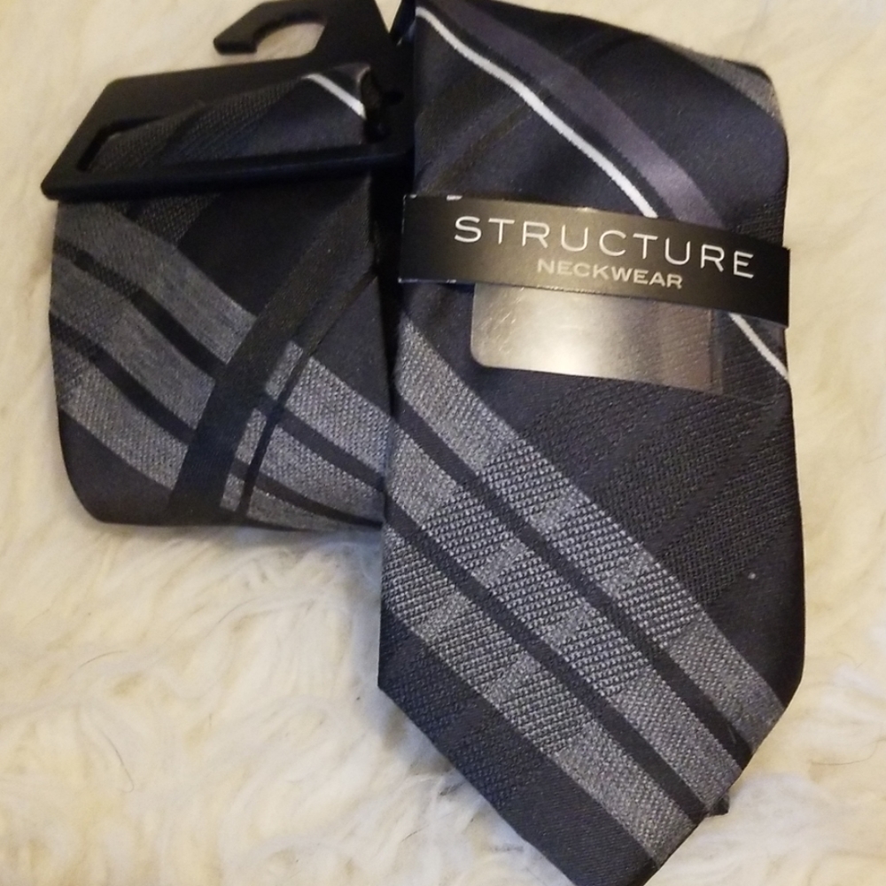 Tie / Grey / White / Structure Tie